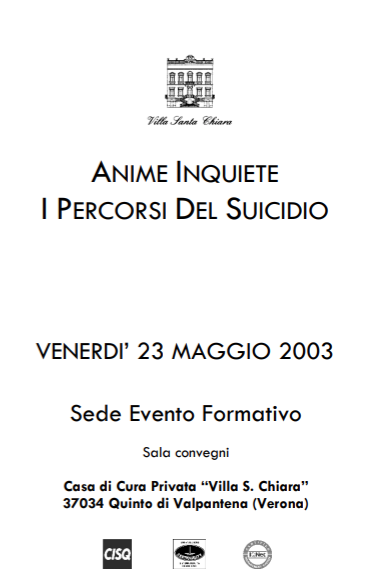 Locandina sul convegno: Anime Inquiete