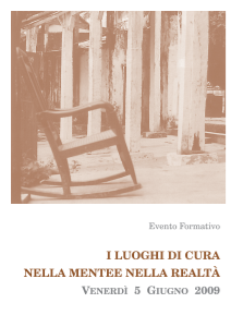 Locandina sul convegno: I luoghi di cura nella mente e nella realtà