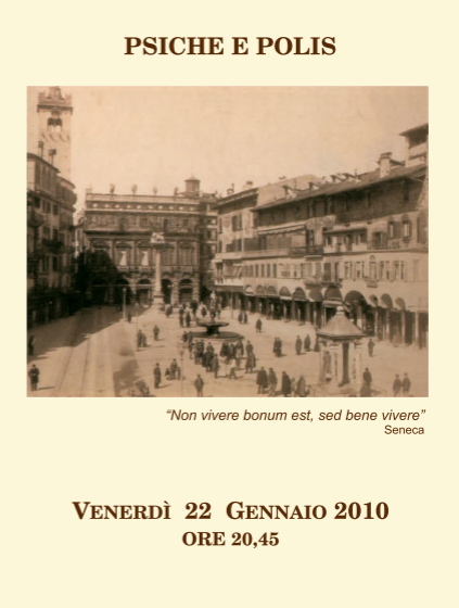 Locandina sul convegno: Psiche e Polis