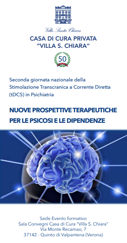 Locandina sul convegno: Stimolazione Transcranica Dipendenze